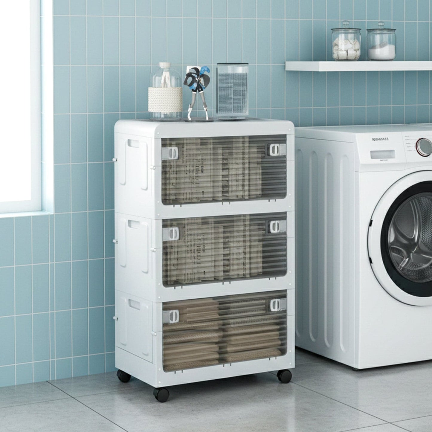 Prime Pick Stackable 3-Tiers Foldable Room Storage Organizer