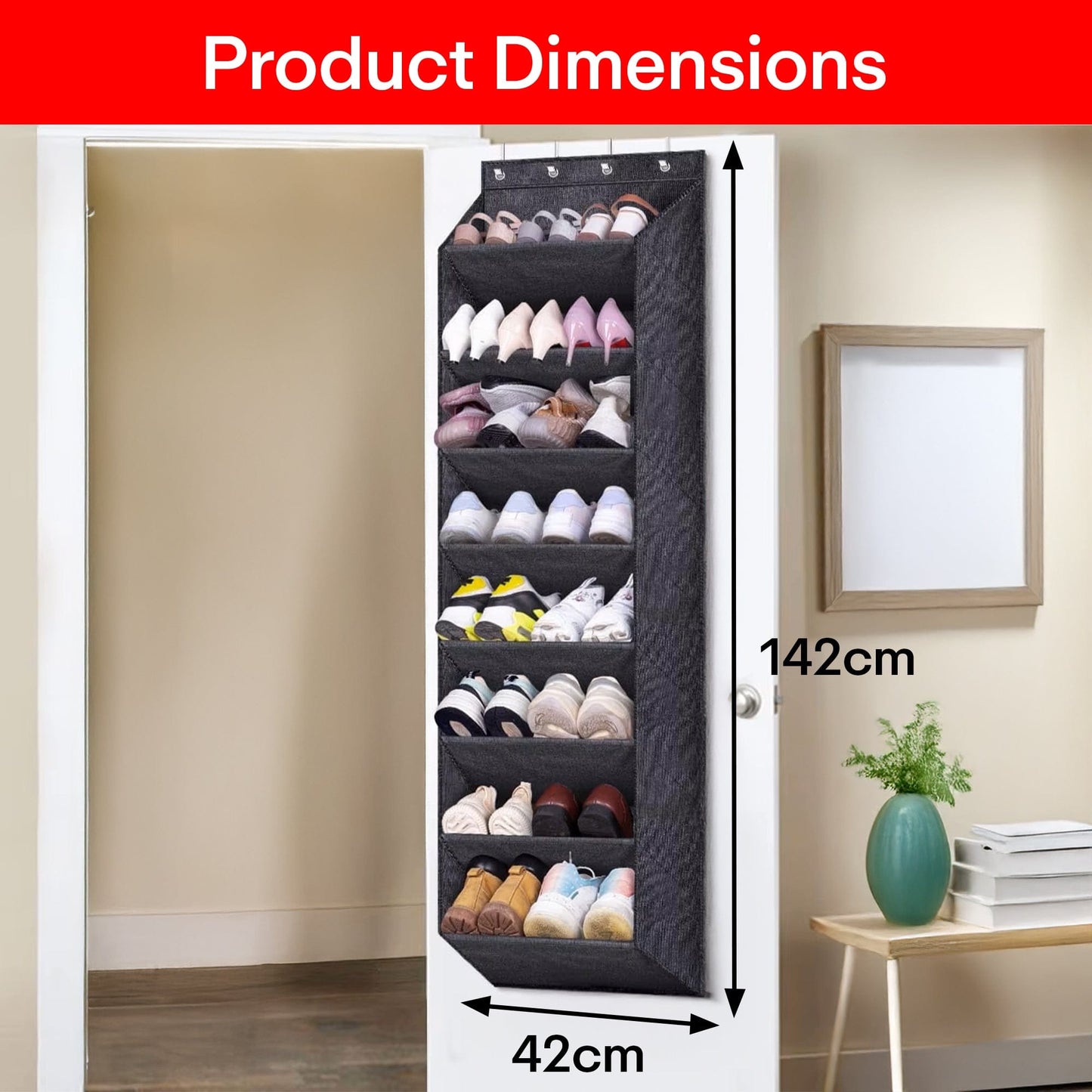Prime Pick 8Layer Back Door Shoe Hanging Organizer