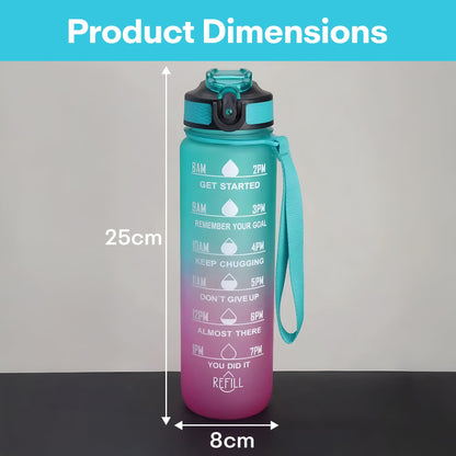 Prime Pick Motivational Water Bottle with Time Marker