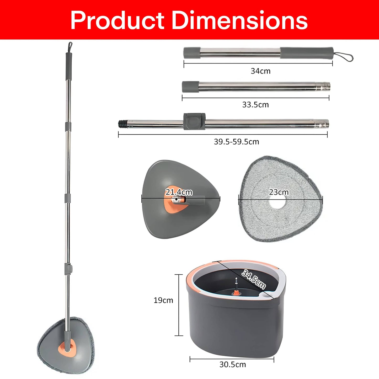 Prime Pick Triangle Spin Mop