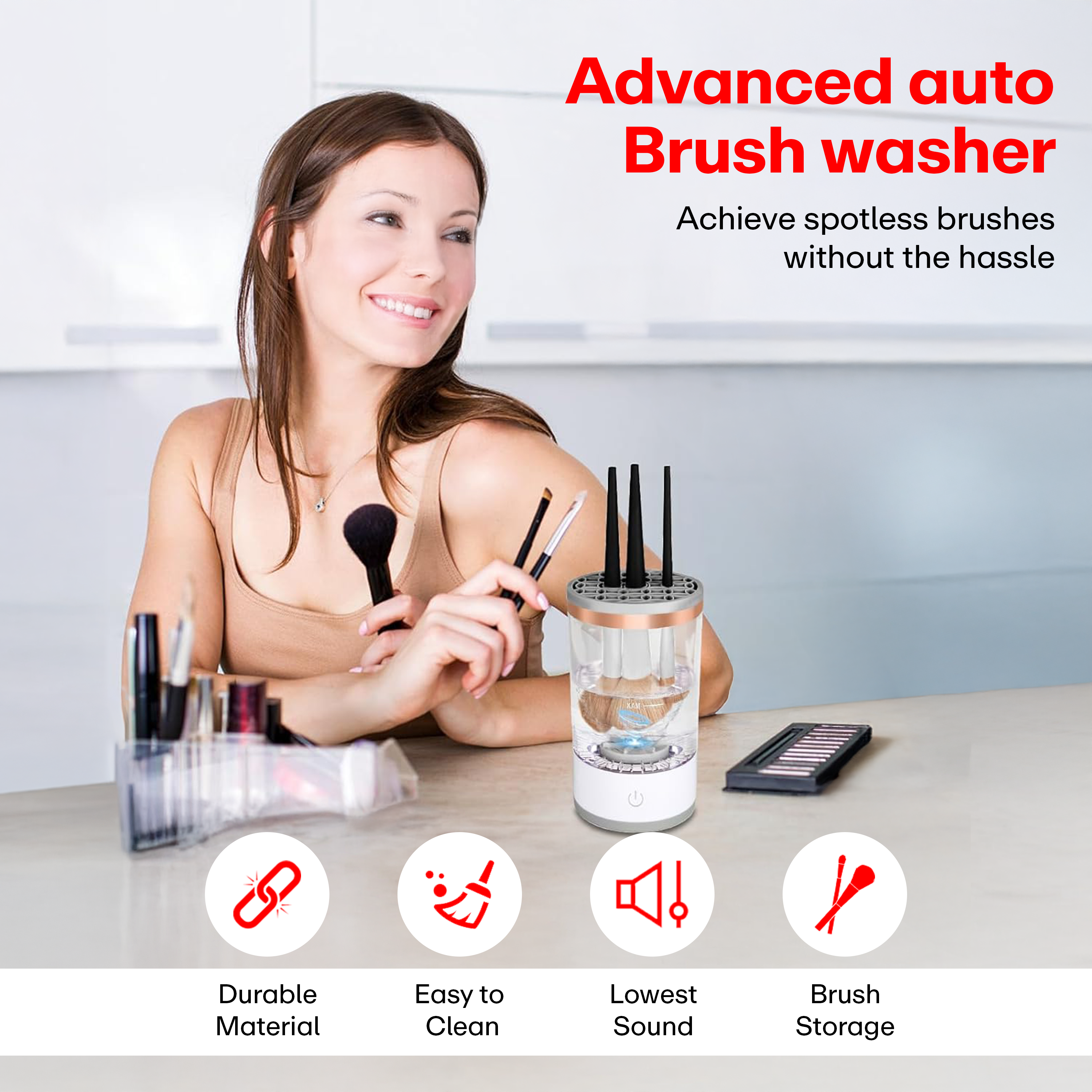 Prime Pick Electric Makeup Brush Cleaner Machine