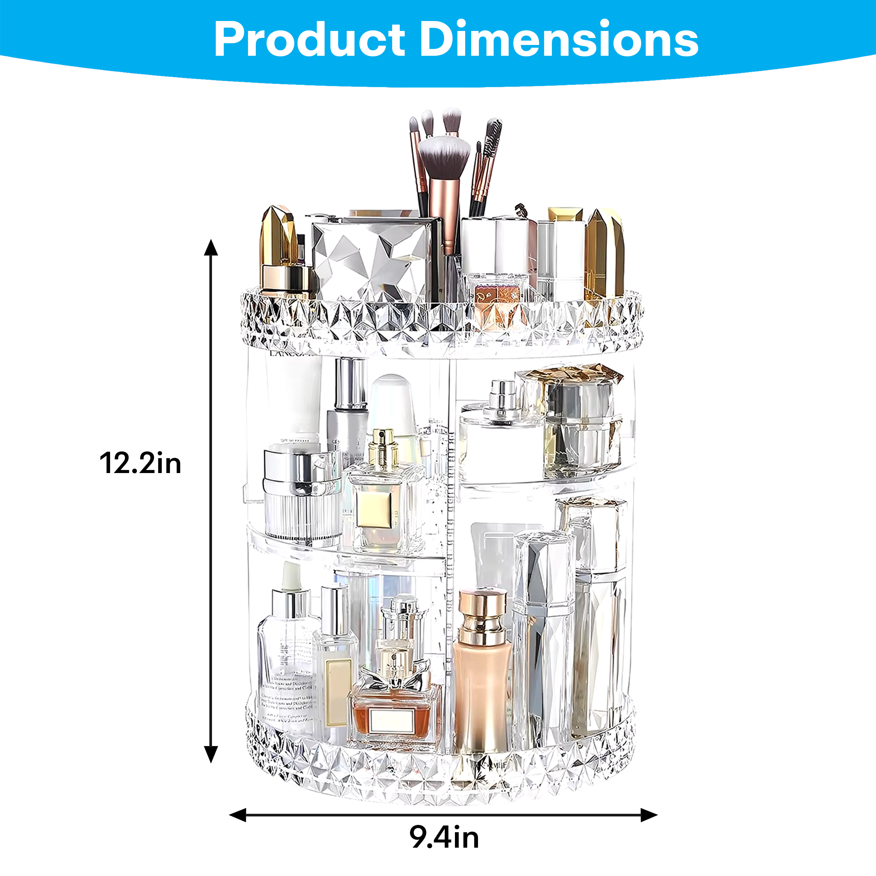 Prime Pick 360 Degree Rotating Cosmetic/Makeup Storage Organizer