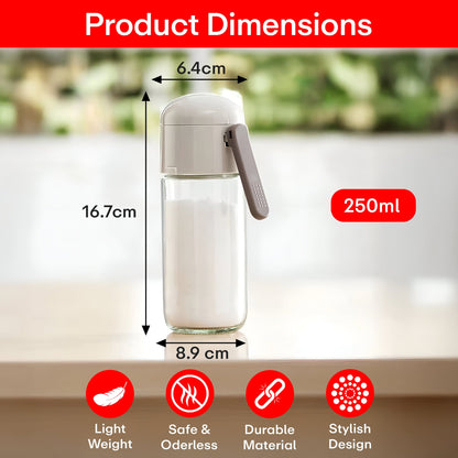 Prime Pick Salt & Pepper Containers – Set of 2, 250ml (Grey)