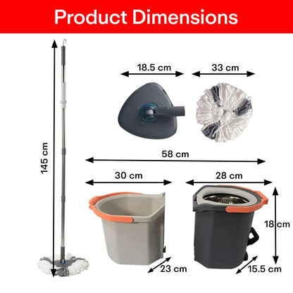 Prime Pick Twin Spin Mop With Pedal  With Triangle Mop Stand