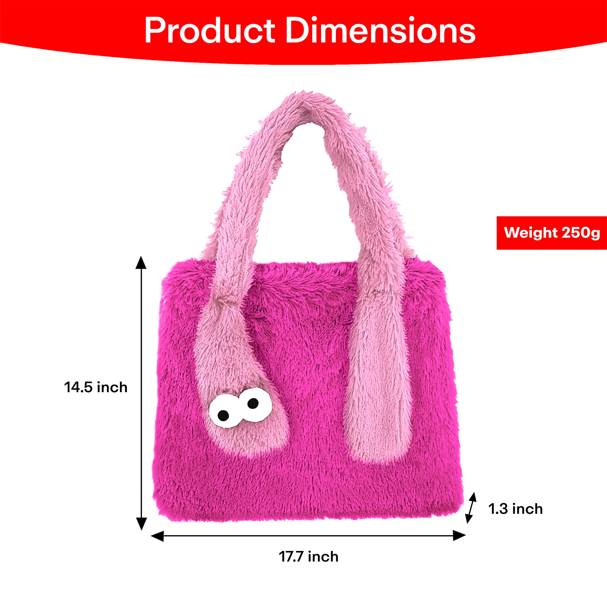 Prime Pick Terry Fur Shopper Bag