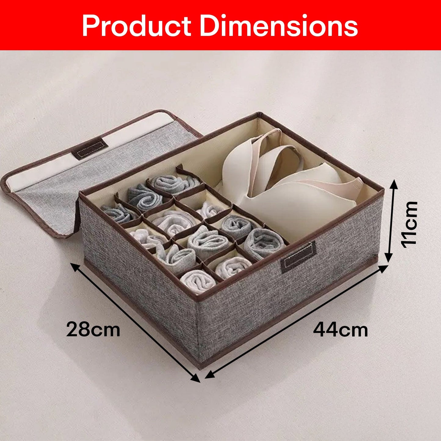 Prime Pick Undergarment 17 Divider Closet Organizer