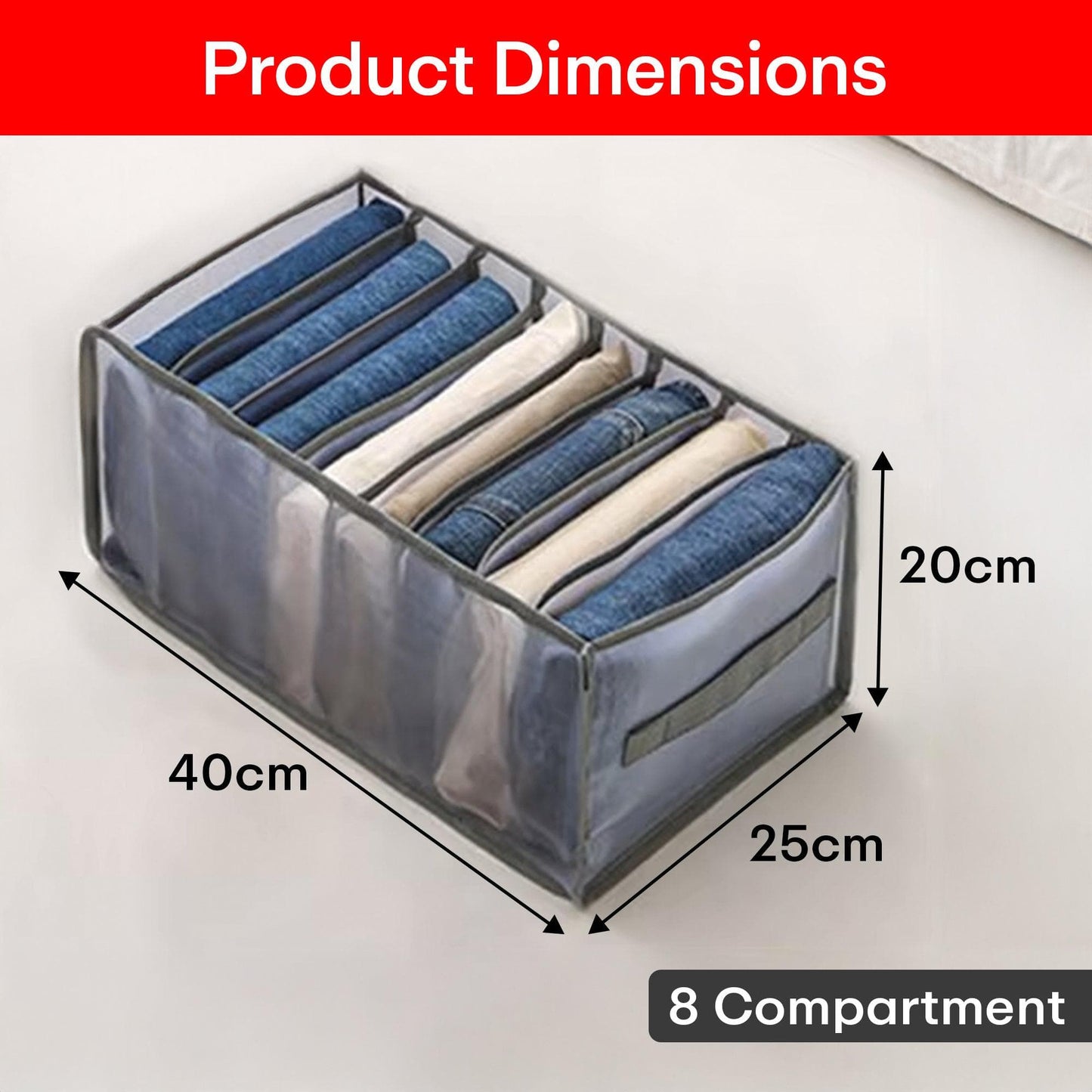 Prime Pick 8-Compartment Mesh Organizer