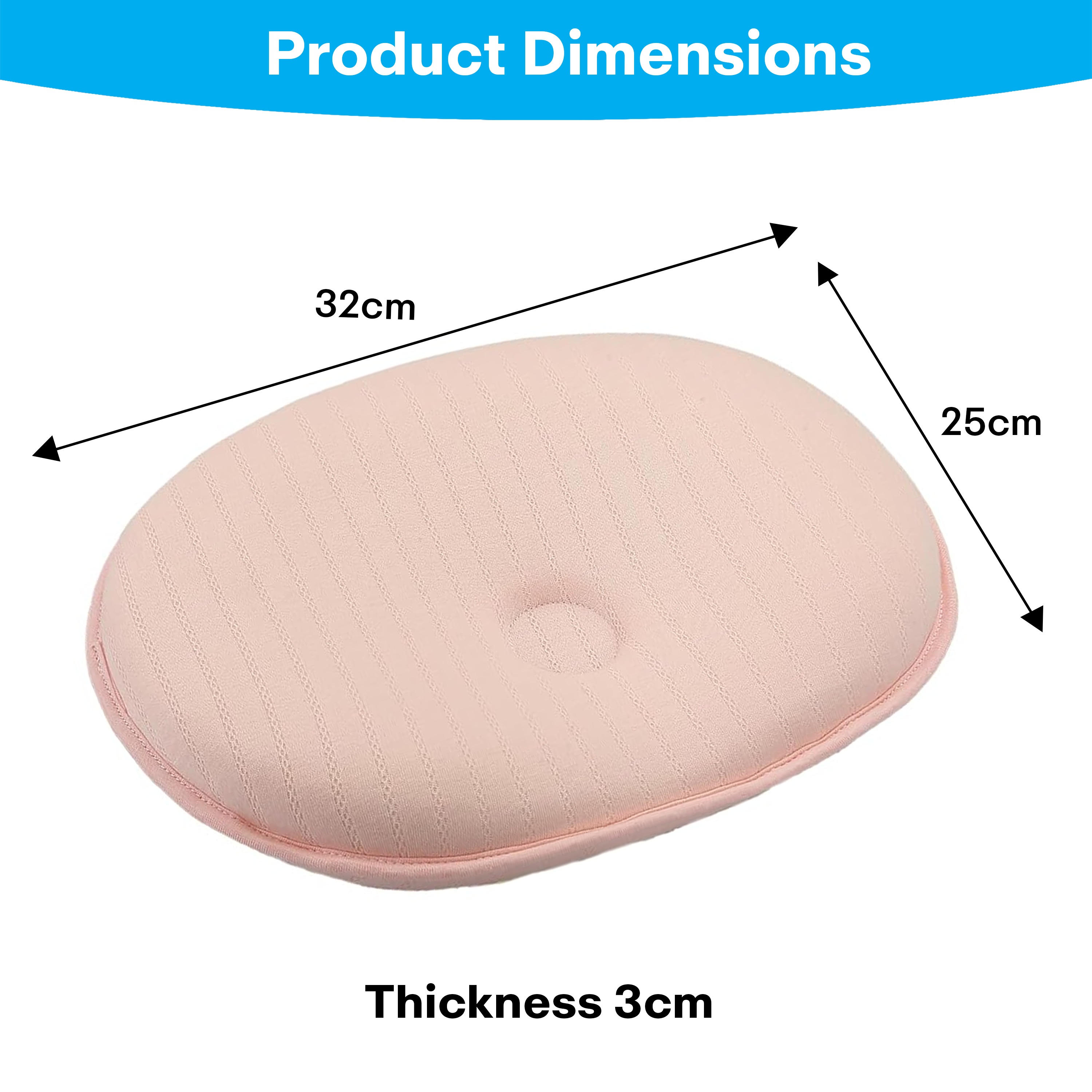 Prime Pick Baby Foam Pillow For Flat Head Syndrome Prevention