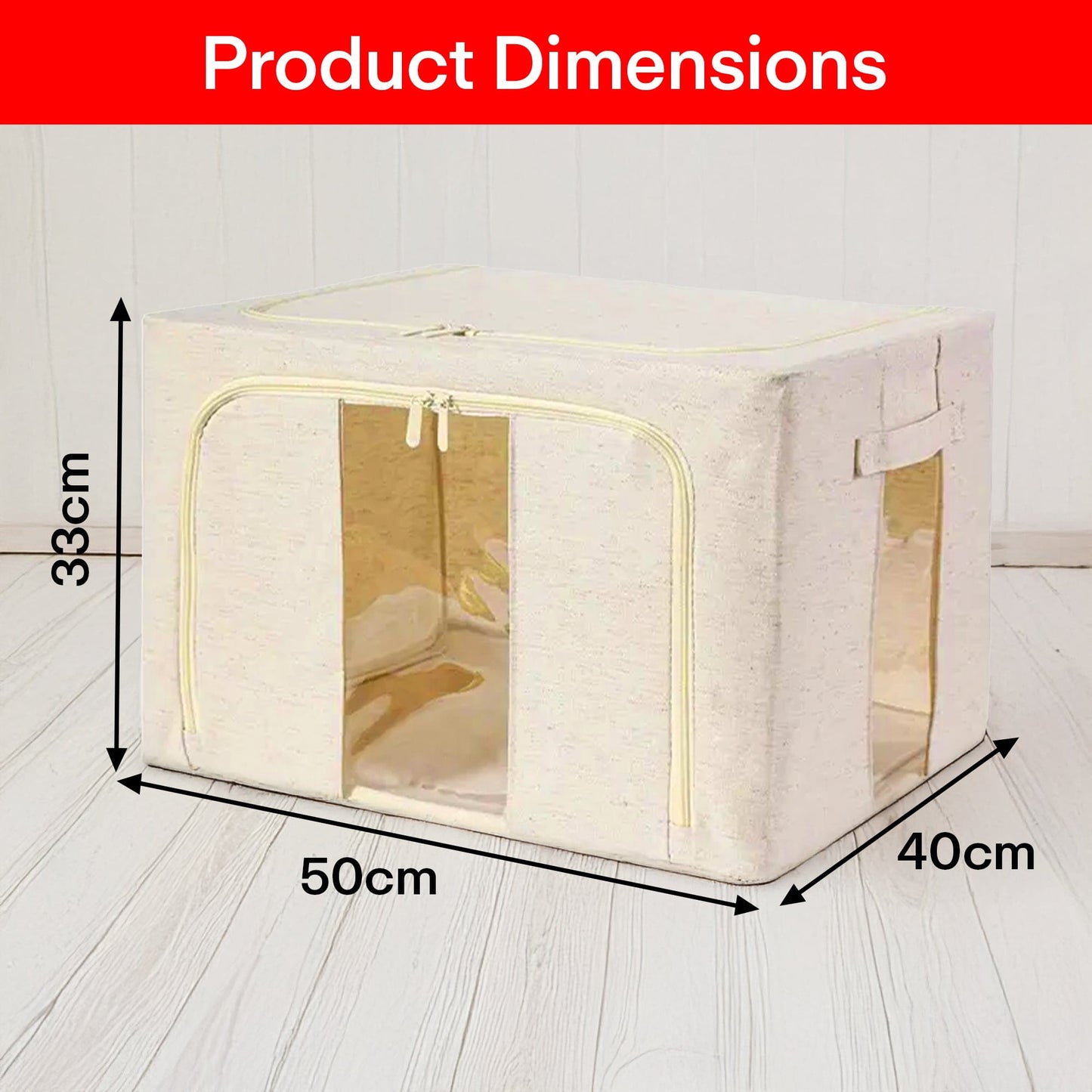 Prime Pick Cotton Jute Wardrobe Cloth Organizer