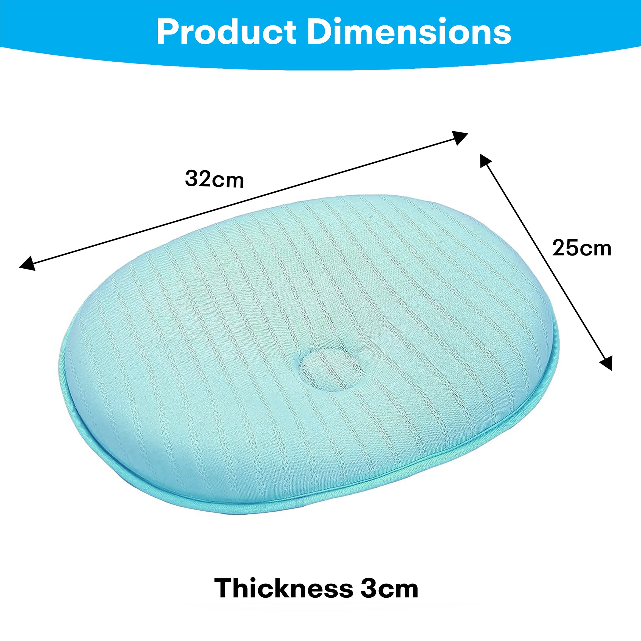 Prime Pick Baby Foam Pillow For Flat Head Syndrome Prevention