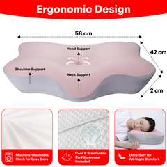 Prime Pick Spine Soothie Memory Foam Orthopedic Pillow