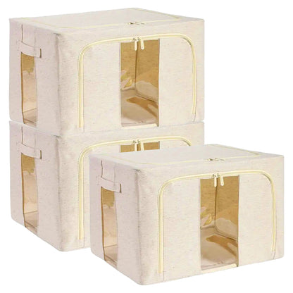 Prime Pick Cotton Jute Wardrobe Cloth Organizer
