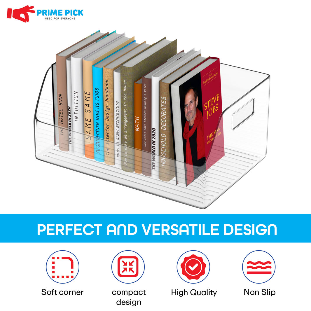 PRIME PICK Elegant Book Shelf - Perfect Book Organizer for Home Library - Sturdy Bookshelf for Books - Ideal Book Storage Solution for Living Room, Bedroom, or Office - Easy to Assemble Book Self