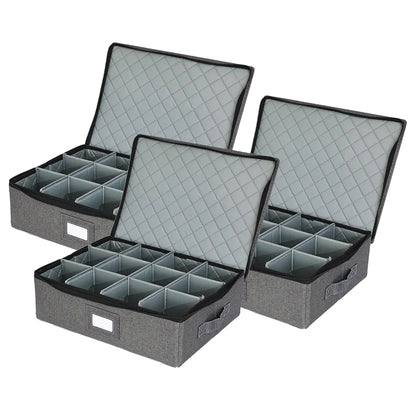 Prime Pick 12 Tea/Coffee Mugs Sets Storage Box With Lid