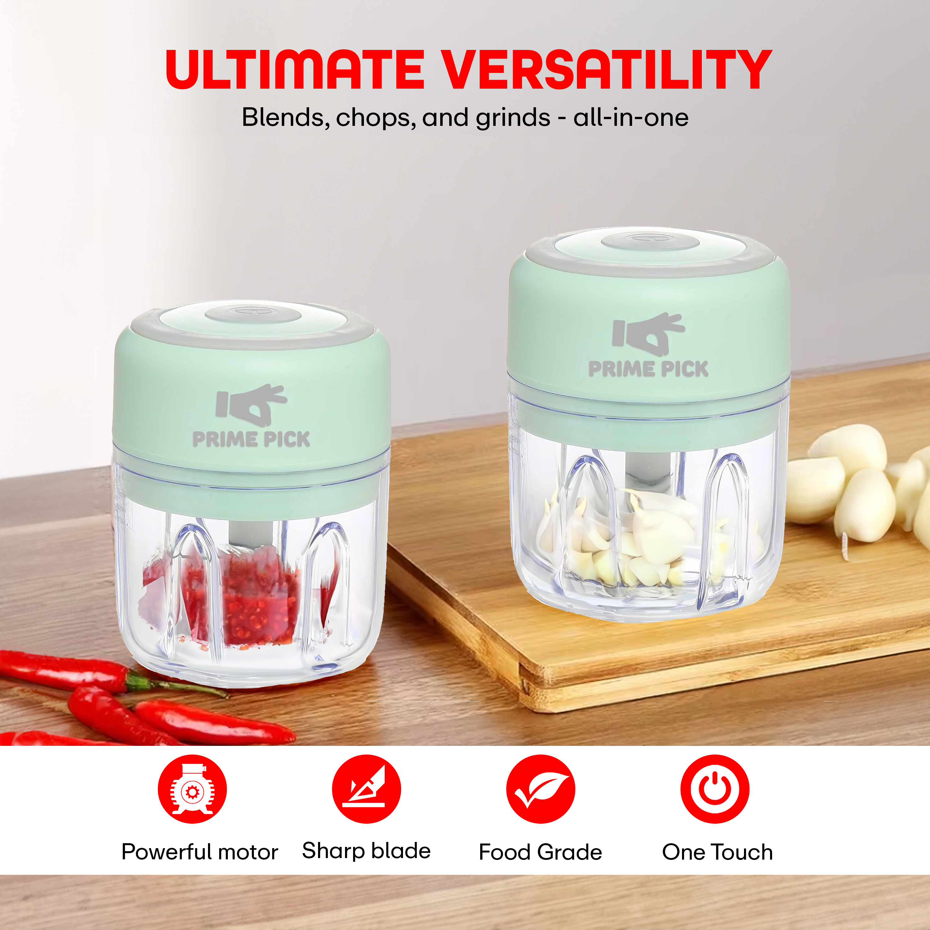 Prime Pick Rechargeable Mini Electric Chopper