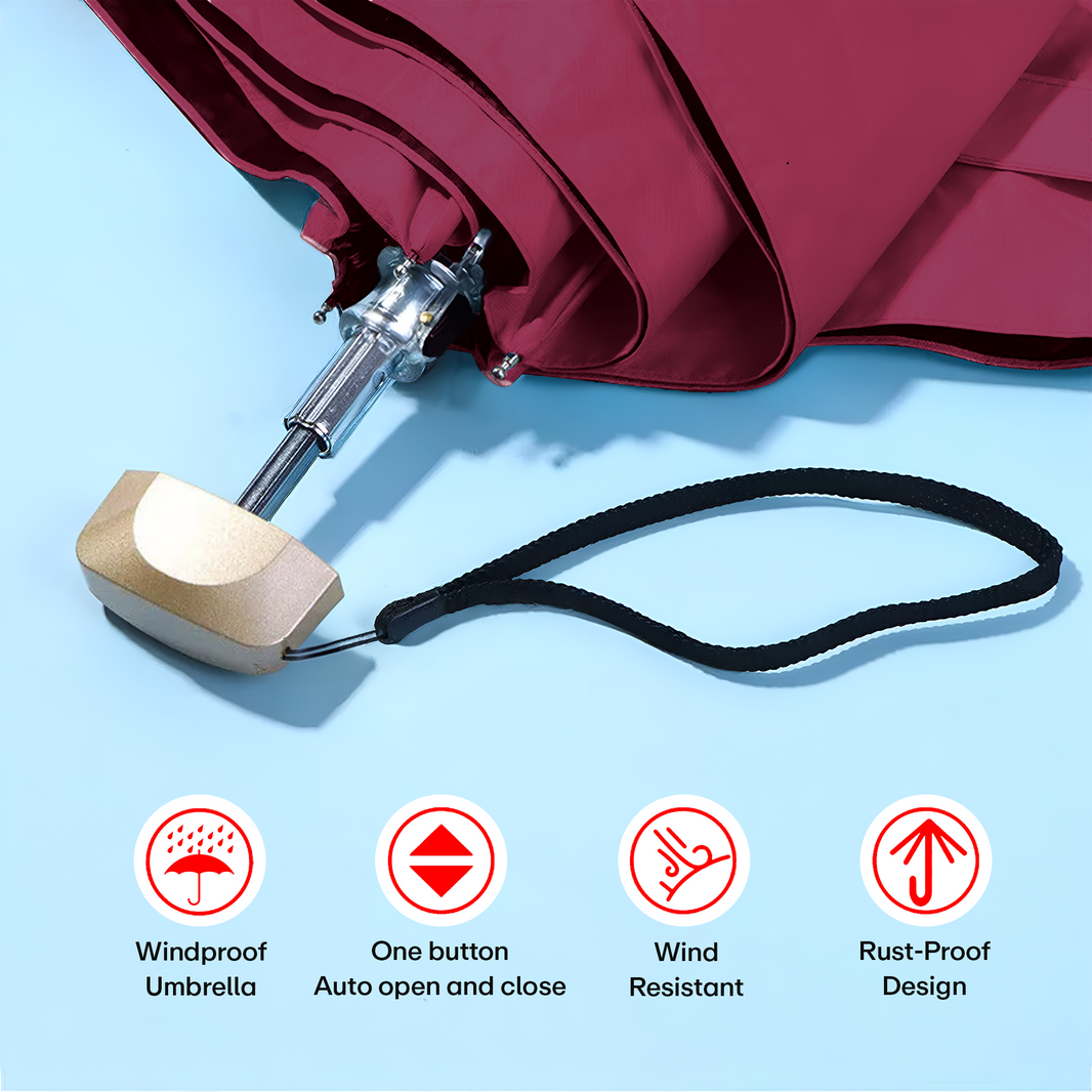 PRIME PICK Compact Travel Umbrella - Windproof & UV Protection Mini Umbrella with Anti-Slip Handle for Men, Women, & Kids - Lightweight, Foldable, 95% UV Block, Rain & Sun Coverage