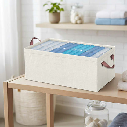 Prime Pick XL Oxford Cloth Organizer Durable Foldable Storage Box with Metal Frame