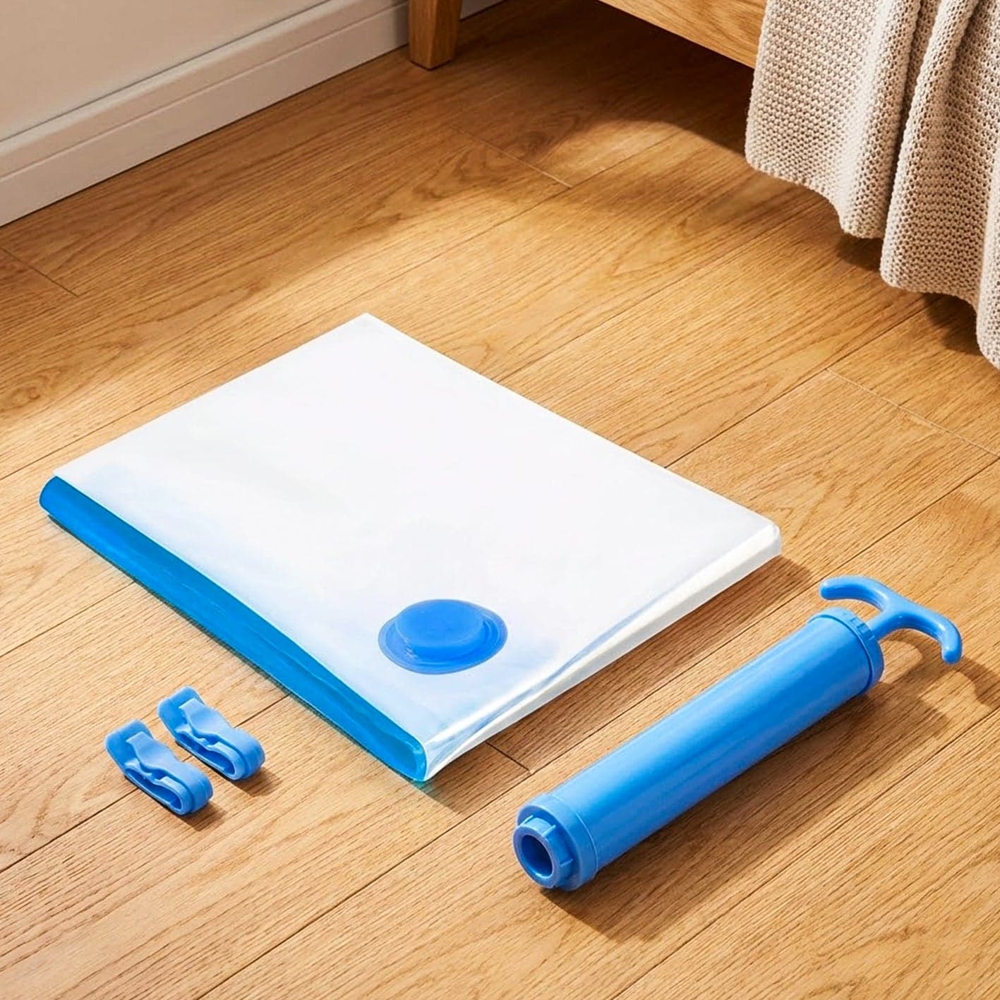 Prime Pick Vacuum Compression Storage Bags With Hand Pump Pack Of-5 Jumbo (100*80)Cm