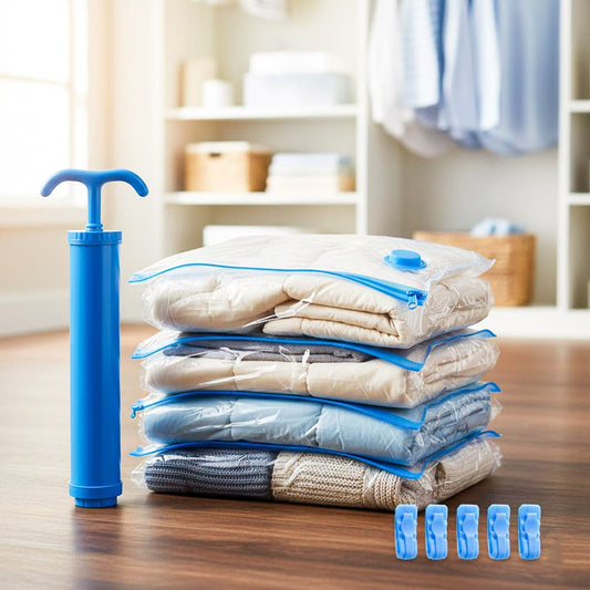 Prime Pick Vacuum Compression Storage Bags With Hand Pump Pack Of-9 3Medium+3Large+3Jumbo