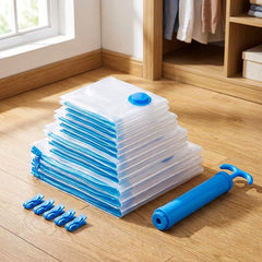 prime pick Vacuum Compression Storage Bags With Hand Pump pack of-12 3SMALL+3MEDIUM+3LARGE+3JUMBO