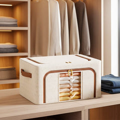 Prime Pick Cotton Linen Wardrobe Clothes Organizer