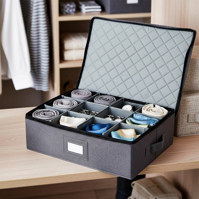 Prime Pick 12 Tea/Coffee Mugs Sets Storage Box With Lid