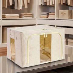 Prime Pick Cotton Jute Wardrobe Cloth Organizer