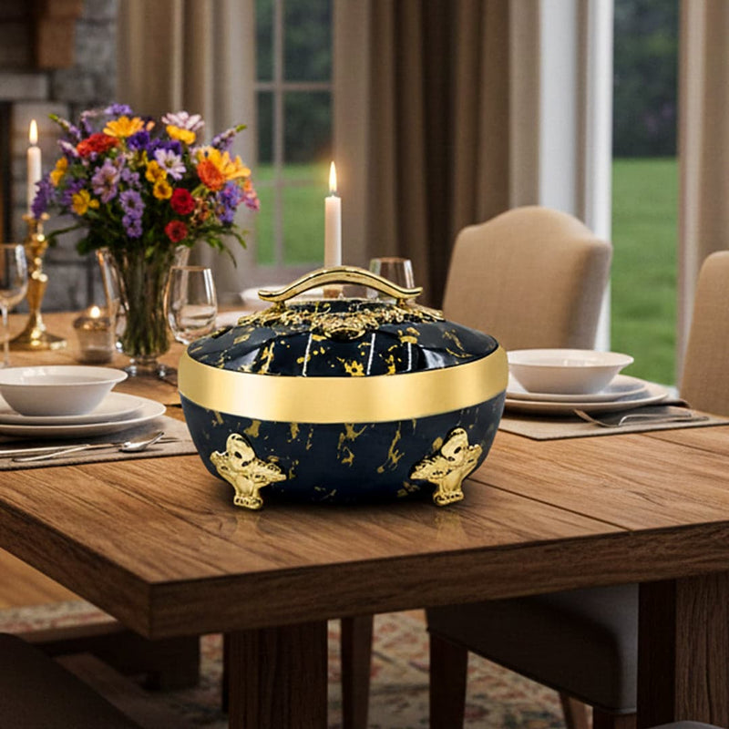 Prime Pick Luxury Black & Gold Casserole 4L