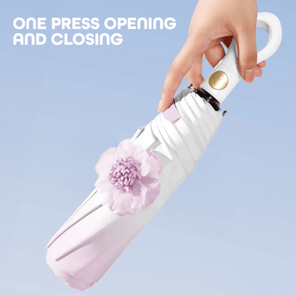Prime Pick Mini Folding Umbrella With Flower designed
