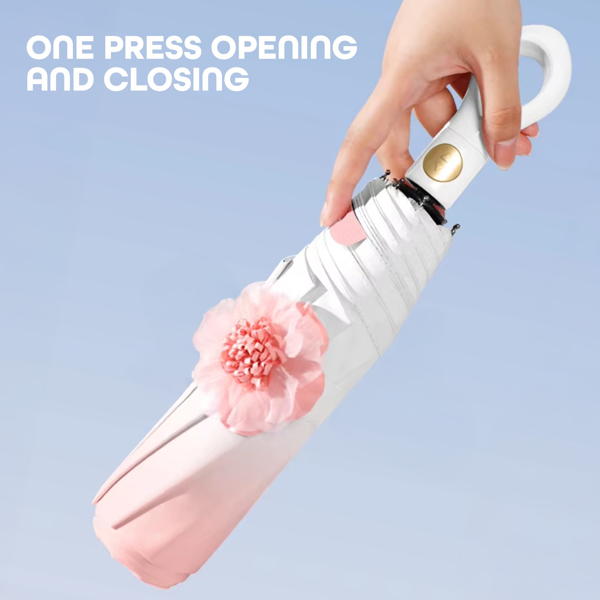 Prime Pick Mini Folding Umbrella With Flower designed