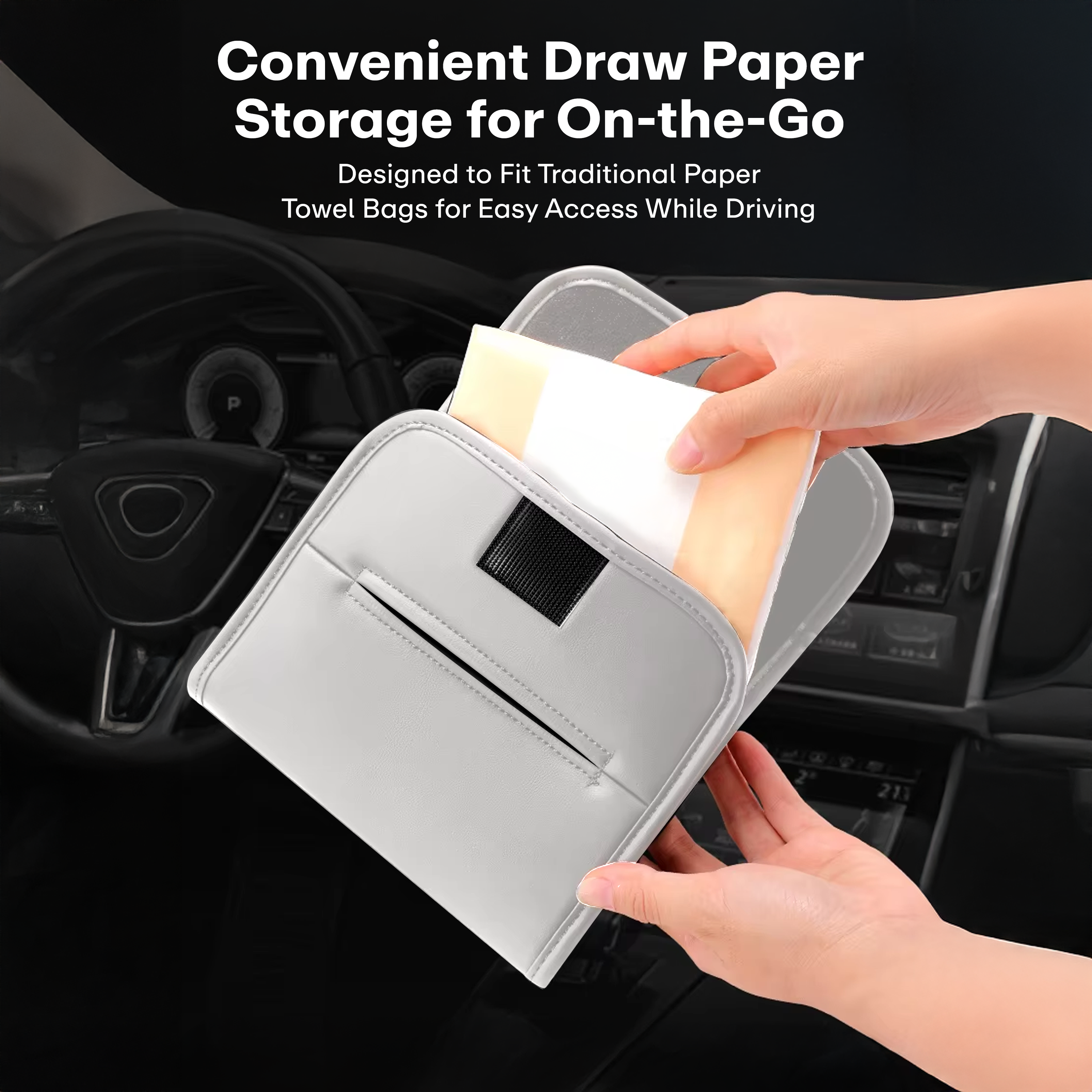 Prime Pick Leather Tissue Holder for Car Pack of 2