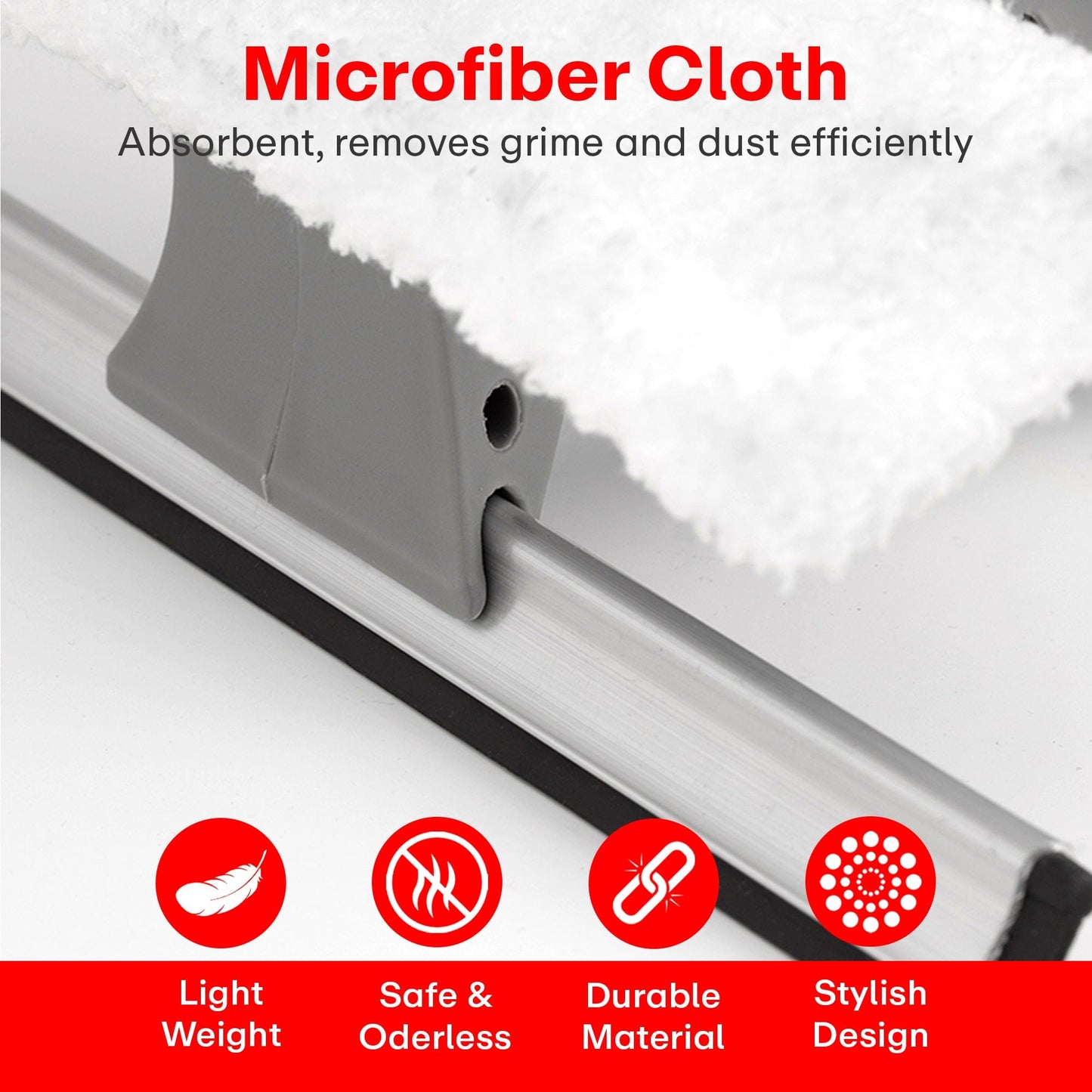Prime Pick 3 in 1 Glass/Window Cleaner Tool with Spray Bottle