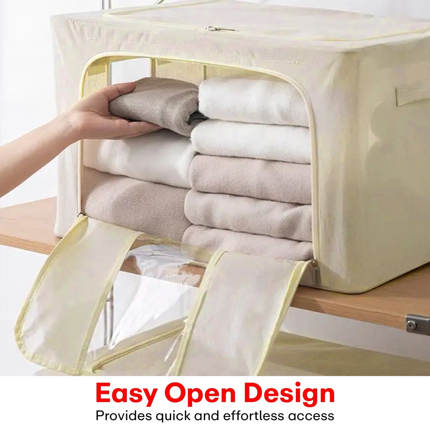 Prime Pick Cotton Jute Wardrobe Cloth Organizer
