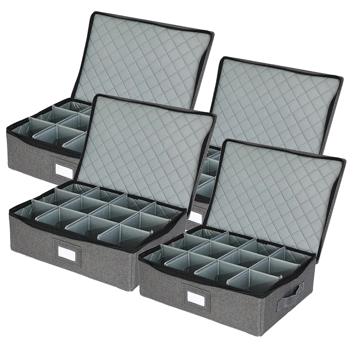 Prime Pick 12 Tea/Coffee Mugs Sets Storage Box With Lid