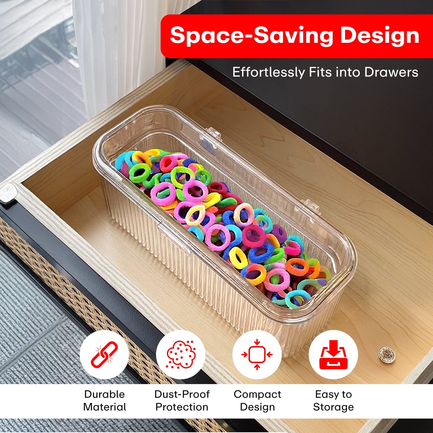 PRIME PICK Transparent Multi-Purpose Beauty Organizer