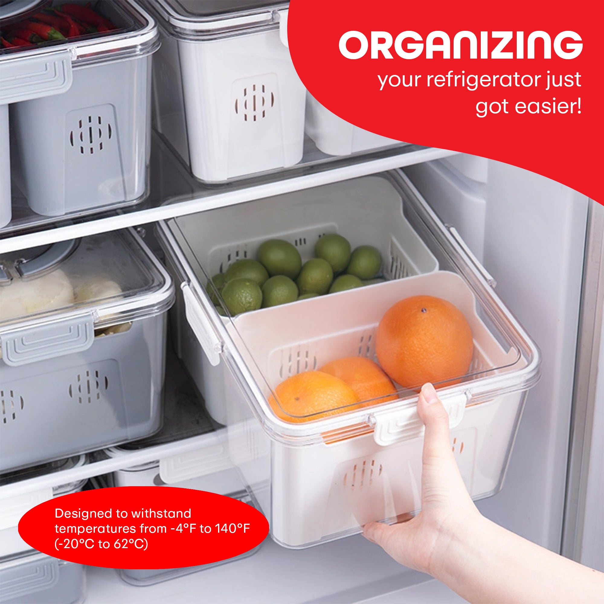 Prime Pick 2 Divider Organizer Box High