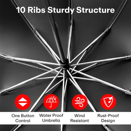 Prime Pick Compact Travel Umbrella With Reflective Strip