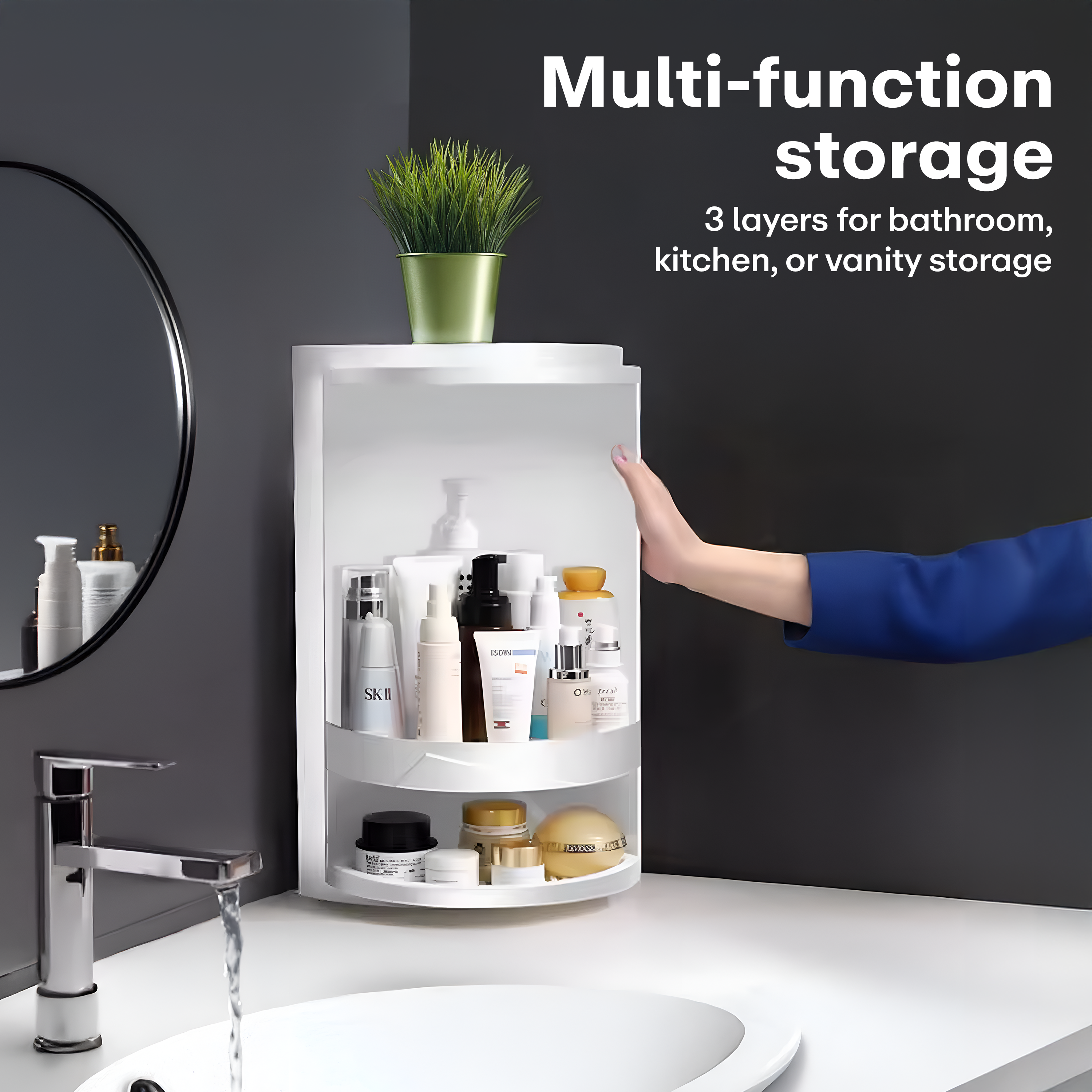 Prime Pick Bathroom Rotating  Shampoo Organizer