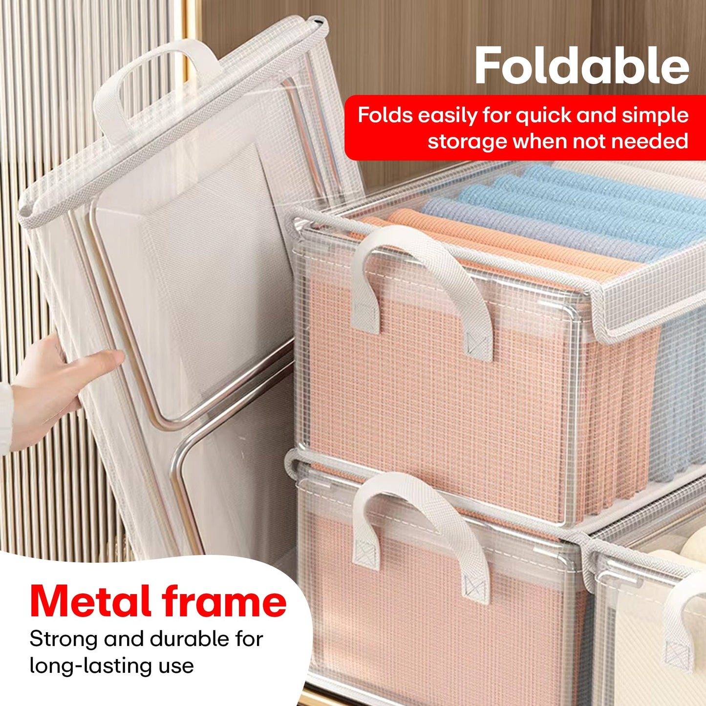 Prime Pick Storage Box Zip Cloth Organizer