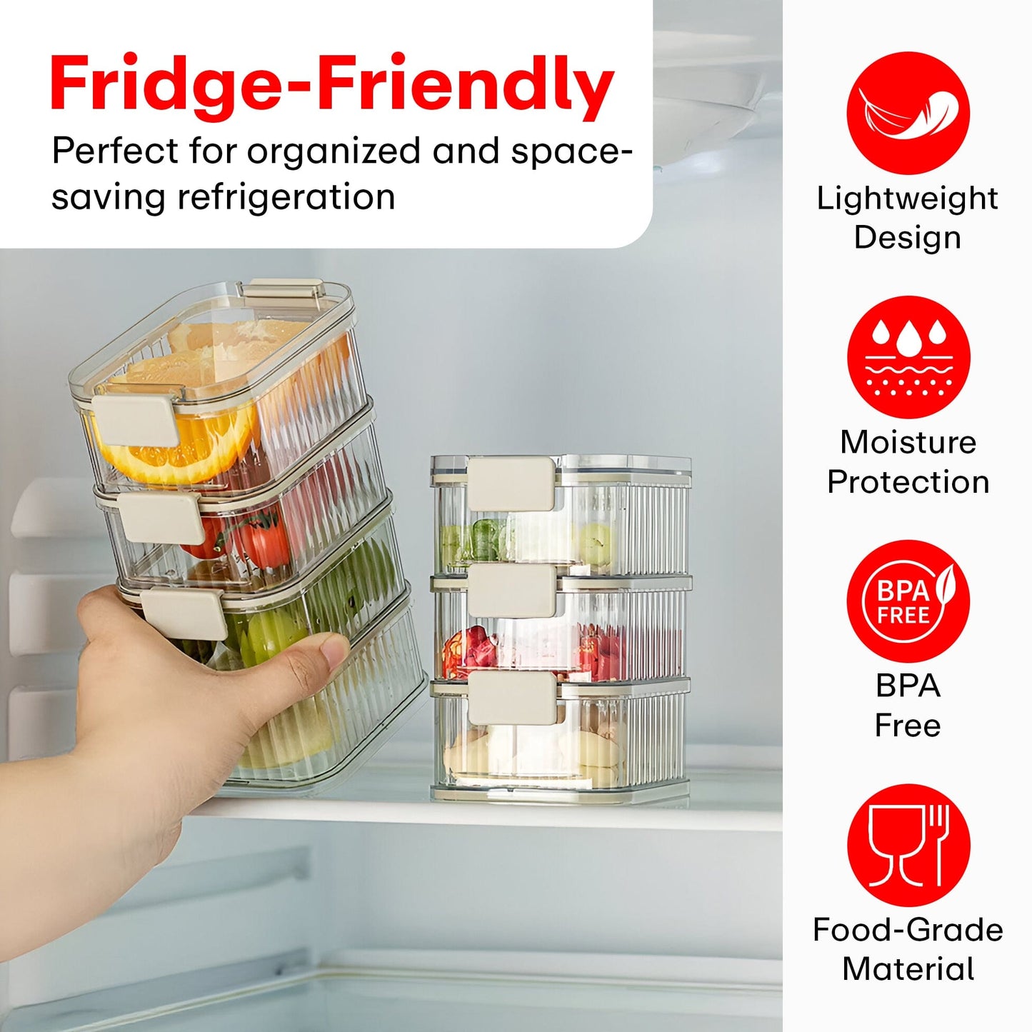 Prime Pick Stackable Food Container – 1250ml