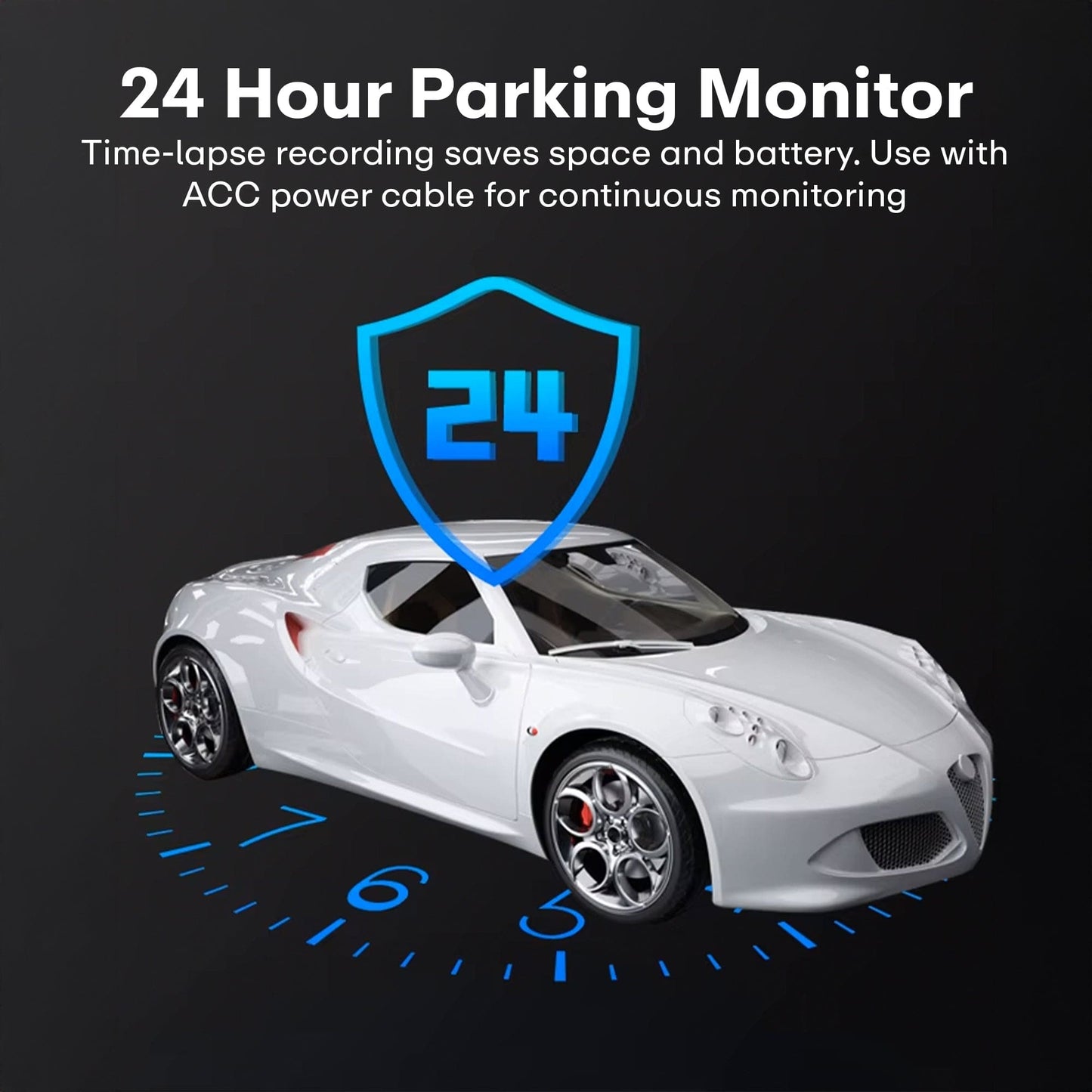 Wizry 3 In 1 Car Dash Camera Dvr (Acc)