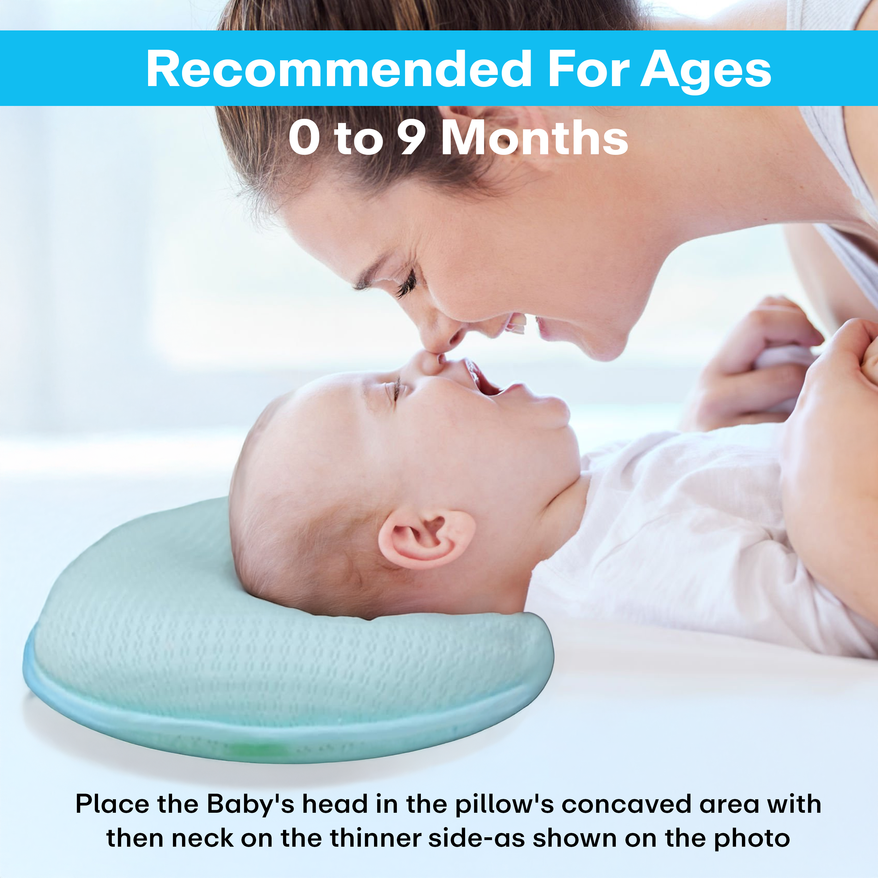 Prime Pick Baby Foam Pillow For Flat Head Syndrome Prevention