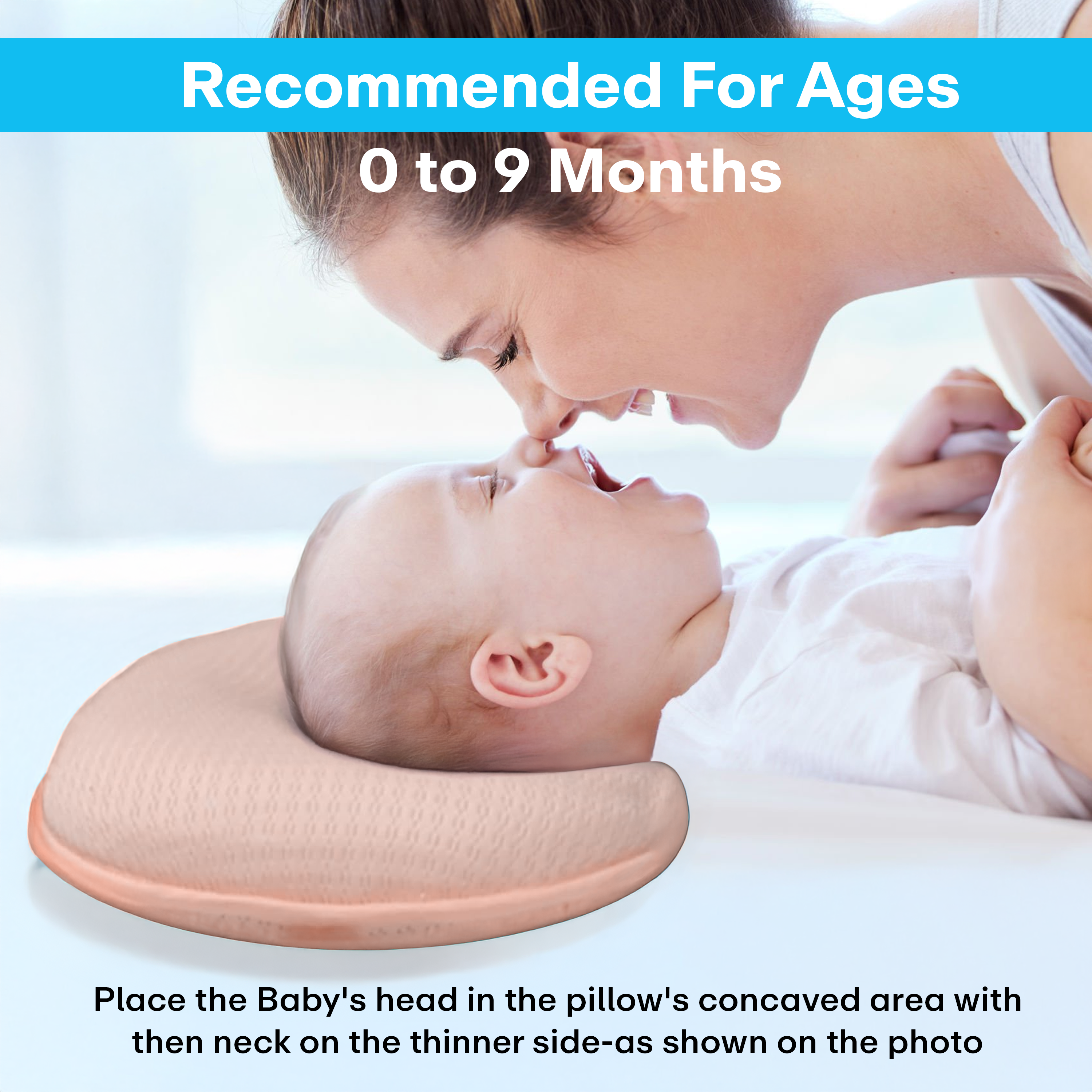 Prime Pick Baby Foam Pillow For Flat Head Syndrome Prevention