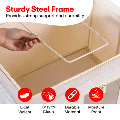 Prime Pick Cotton Jute Wardrobe Cloth Organizer