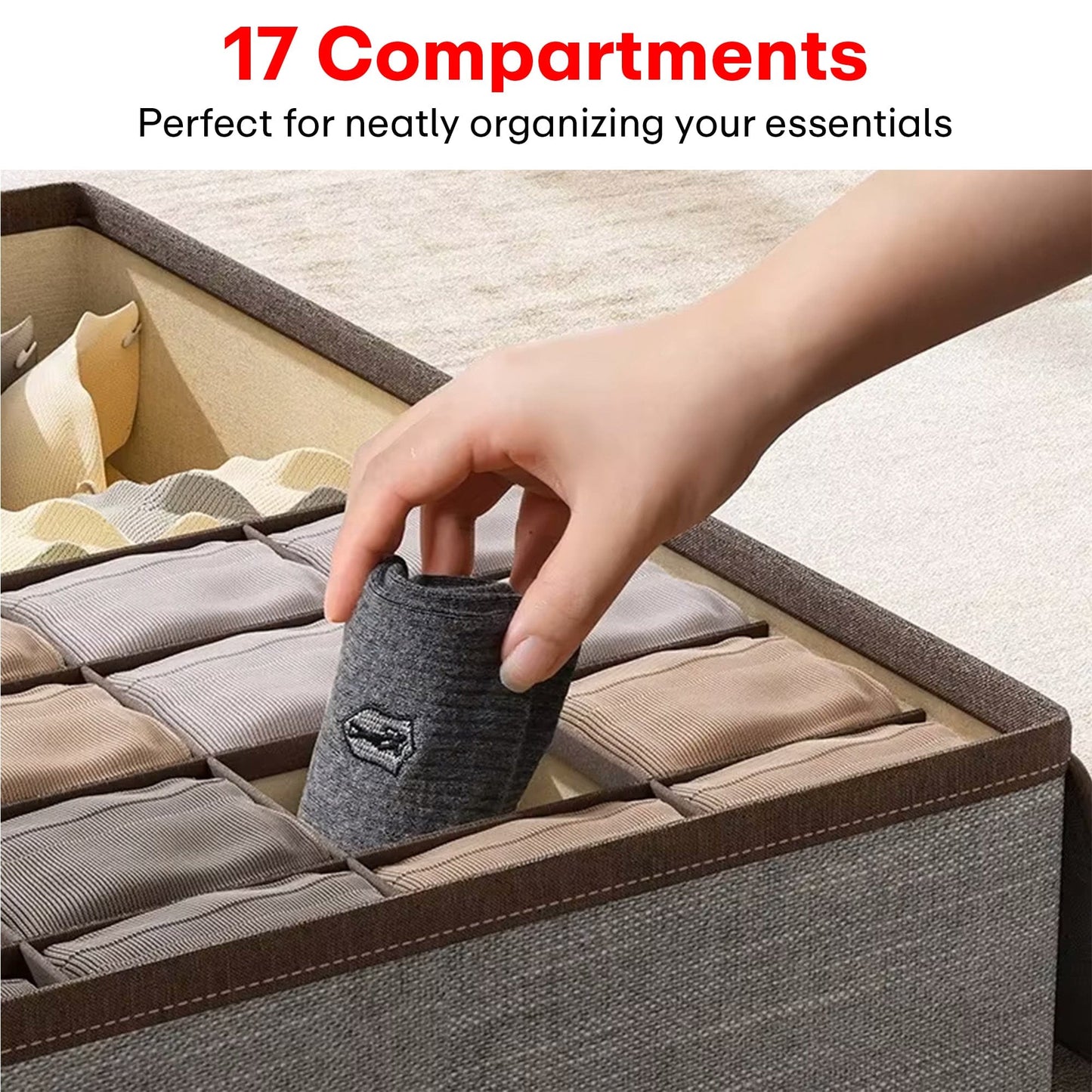 Prime Pick Undergarment 17 Divider Closet Organizer