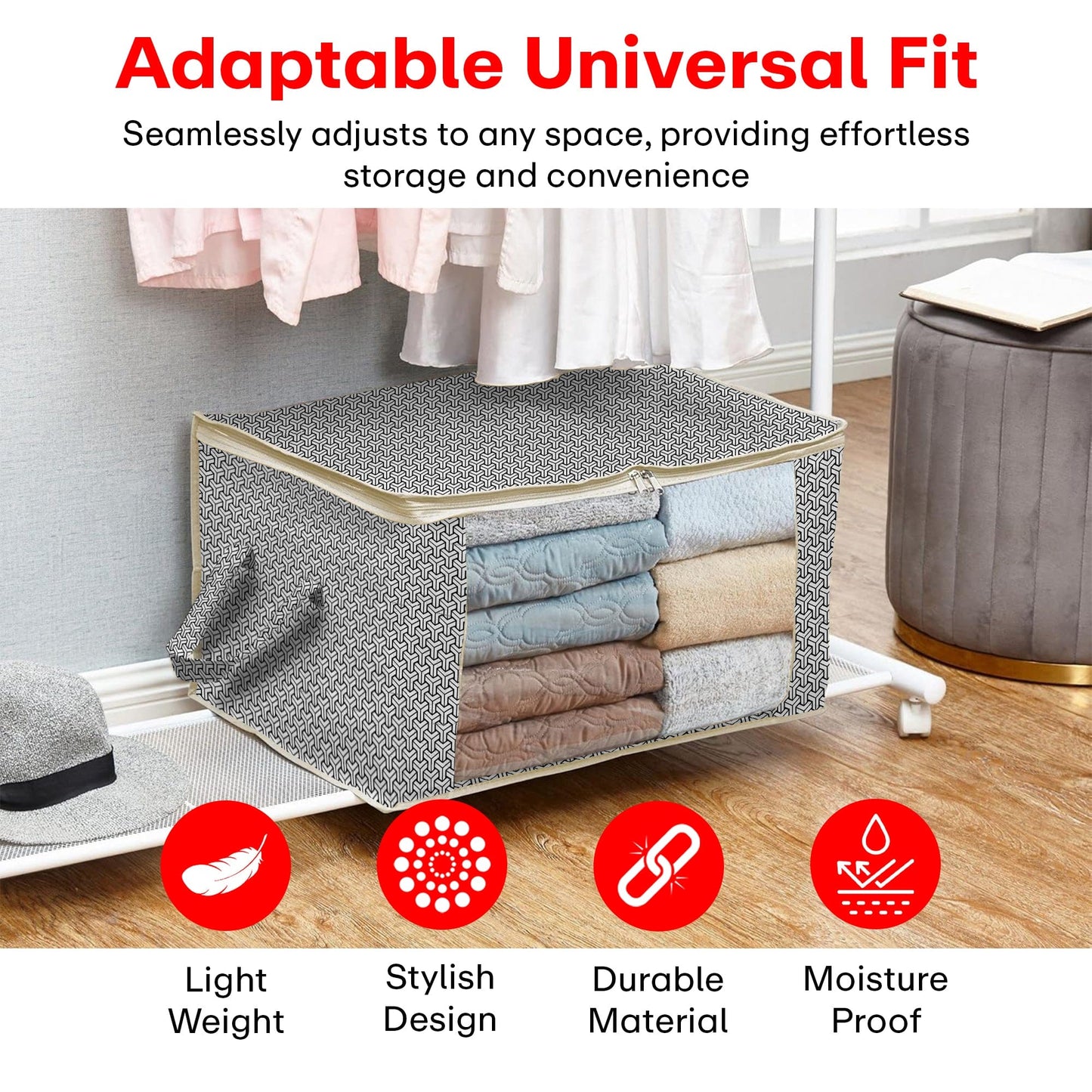 Prime Pick Lock Pattern Cloth Orgainzer Large