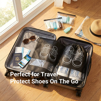 Prime Pick Shoe Travel Bag Set of 6 – Waterproof Dustproof Portable Shoe Organizer Pouches for Travel & Storage