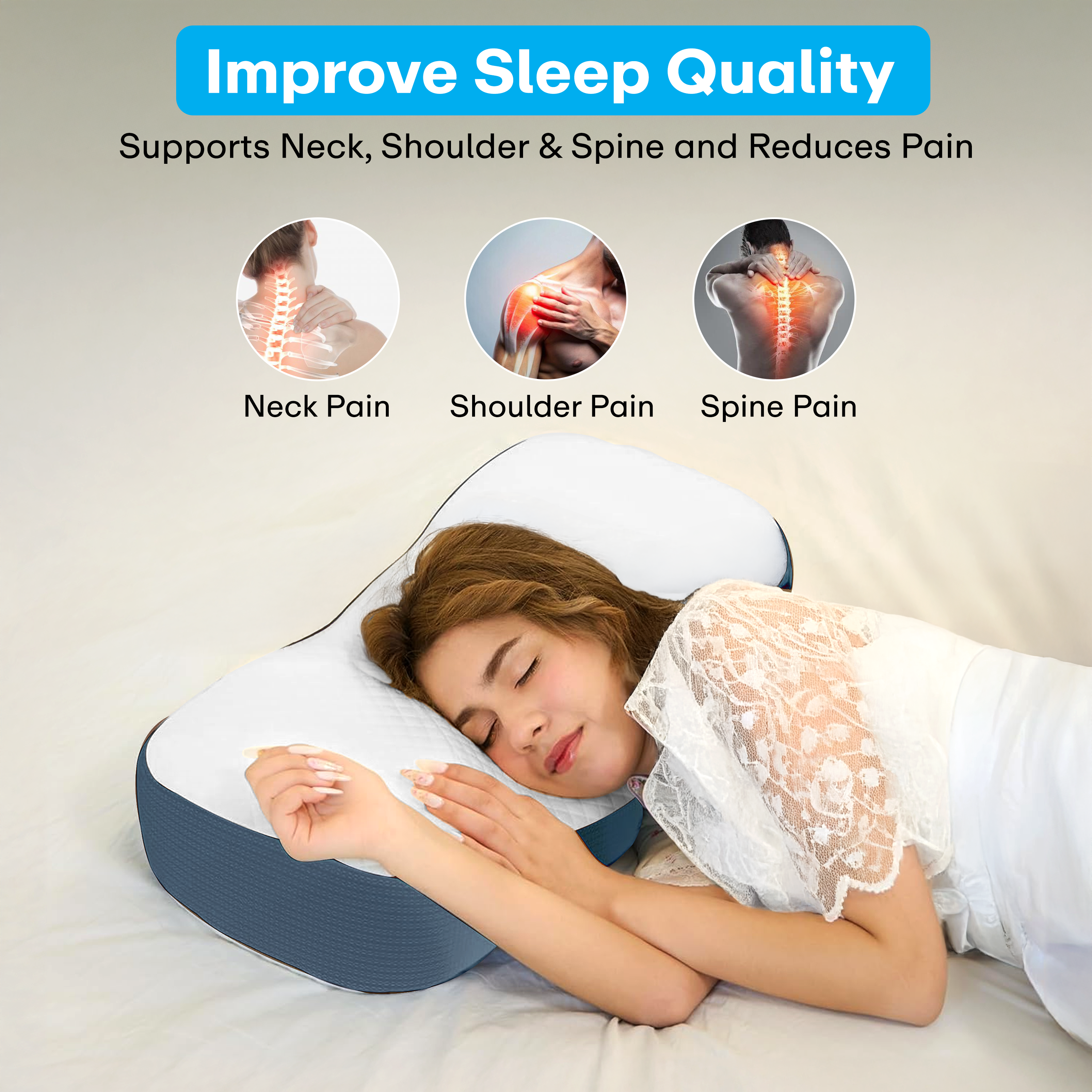 Prime Pick Memory Foam Pillows For Neck And Shoulder