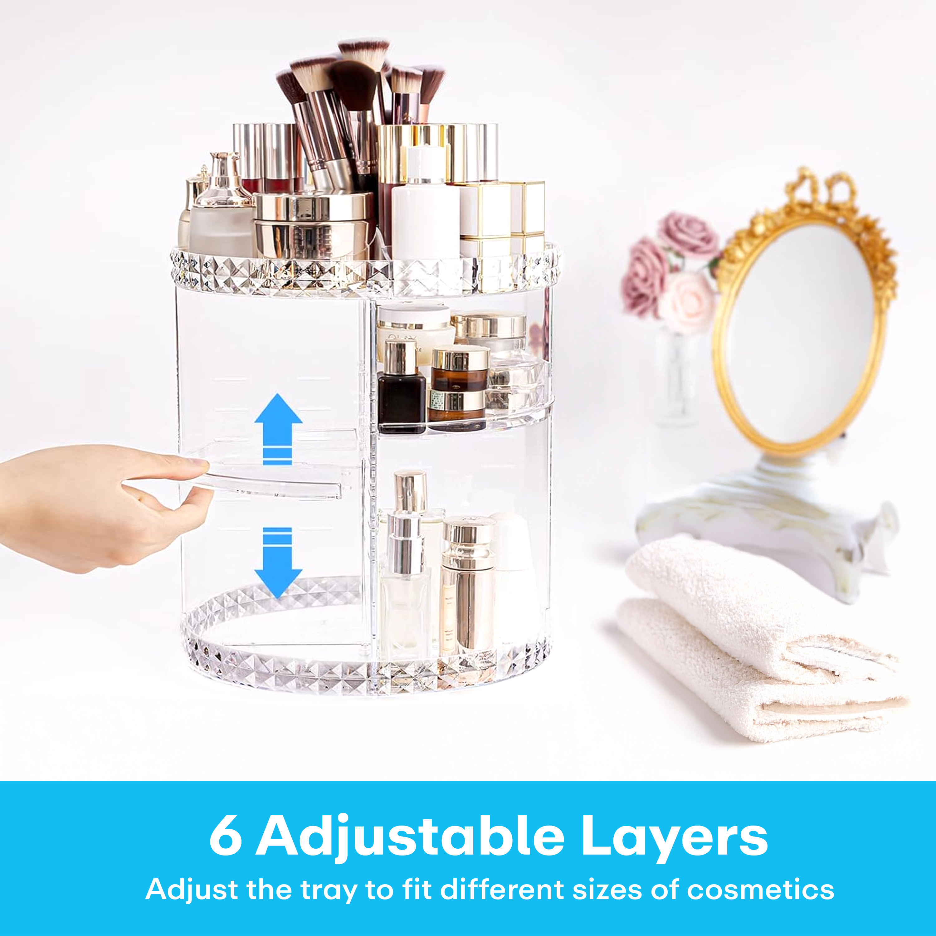 Prime Pick 360 Degree Rotating Cosmetic/Makeup Storage Organizer