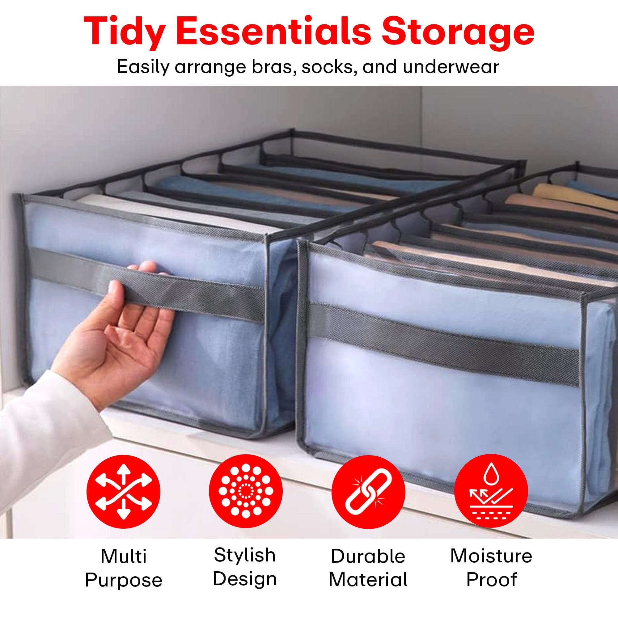 Prime Pick 7-Compartment Mesh Organizer M FS-6546